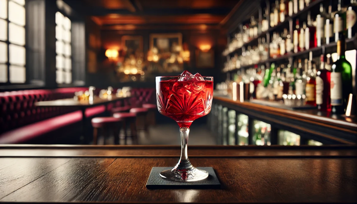 Image of Ruby In The Rough in a Cocktail Glass